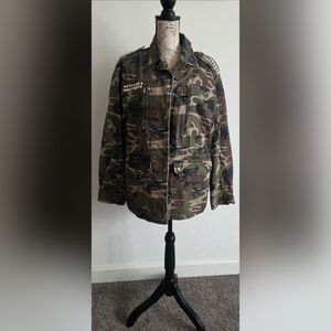 Topshop Camouflage Utility Jacket
